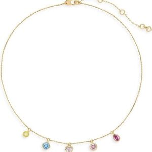 Kate Spade Women's Bubbly Bezel Goldtone & Cubic Zirconia Necklace